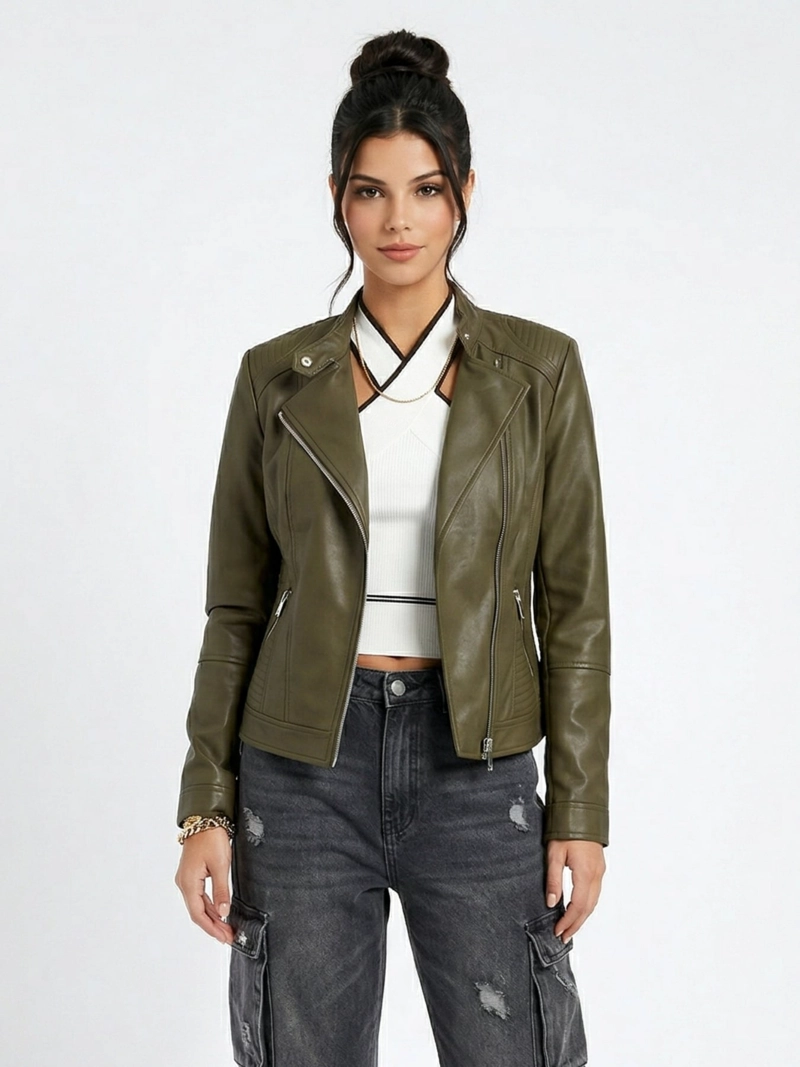 CHAQUETA ECOCUERO MUJER OLIMPUS - 1
