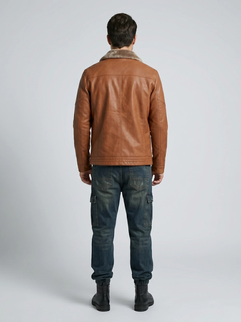 CHAQUETA ECOCUERO SOFT ESTONIA HOMBRE - 3
