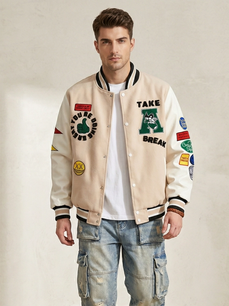 CHAQUETA UNIVERSITARIA BOMBER LUXURY - 1