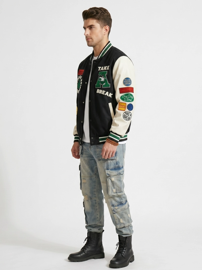 CHAQUETA UNIVERSITARIA BOMBER LUXURY - 2