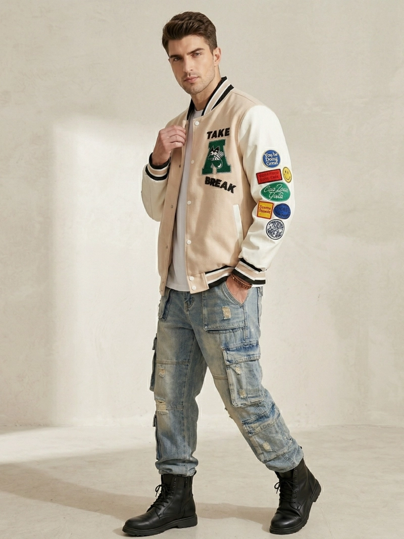 CHAQUETA UNIVERSITARIA BOMBER LUXURY - 2