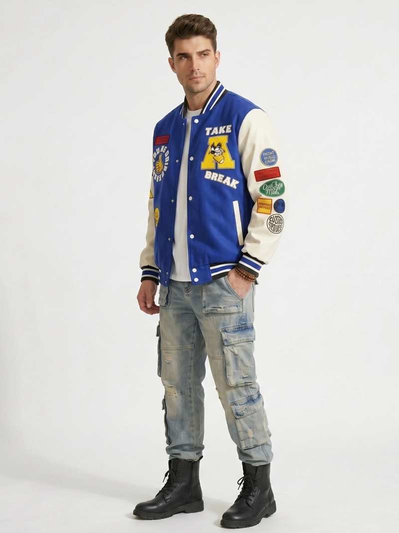 CHAQUETA UNIVERSITARIA BOMBER LUXURY - 2