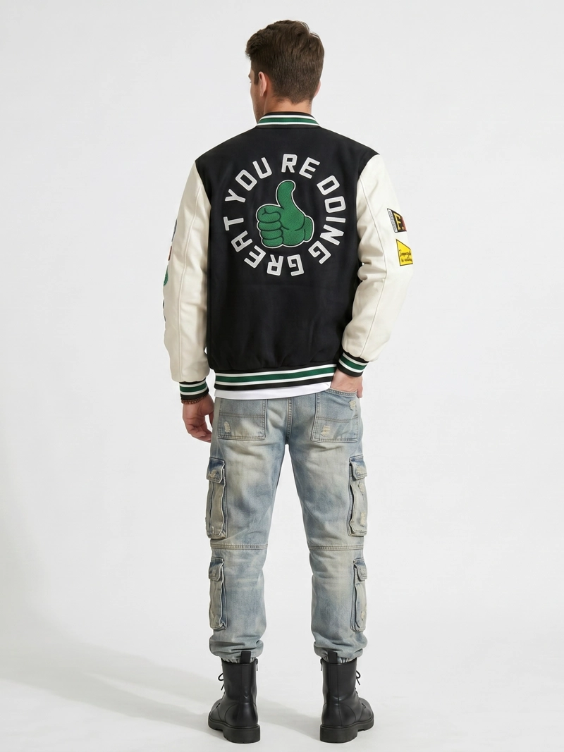 CHAQUETA UNIVERSITARIA BOMBER LUXURY - 3