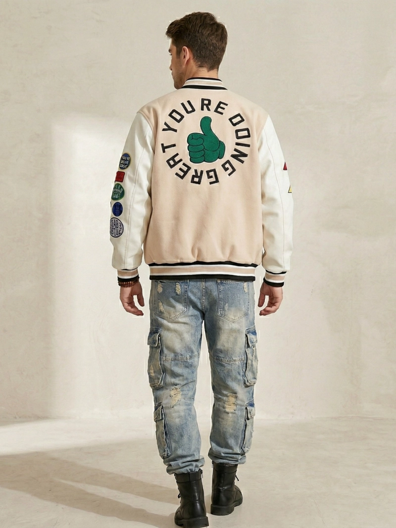 CHAQUETA UNIVERSITARIA BOMBER LUXURY - 3