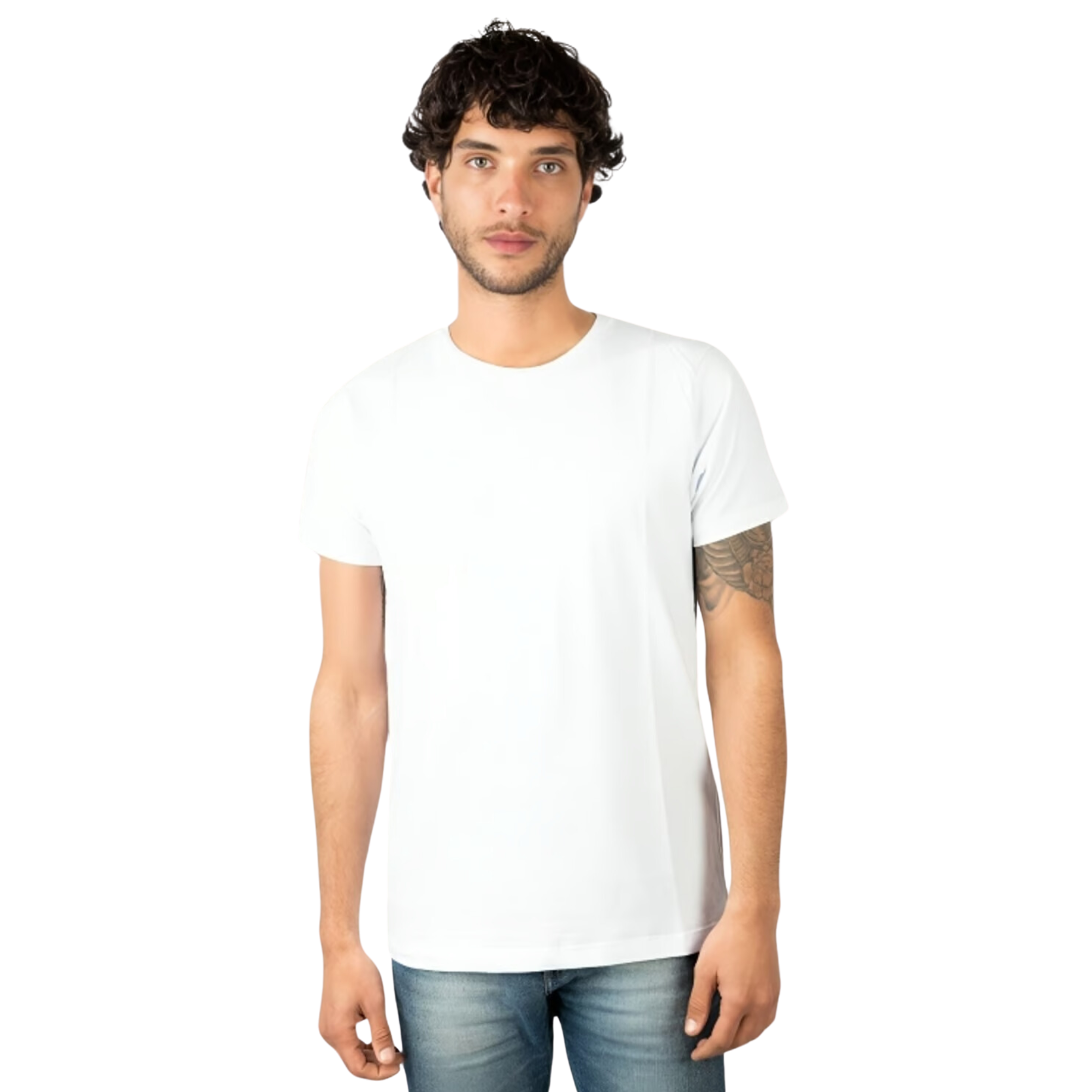 POLERA ALGODON SOFT UNICOLOR HOMBRE - 1