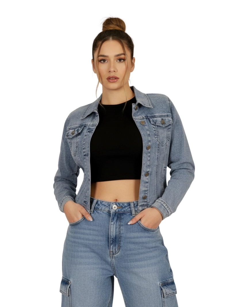 CHAQUETA ALGODÓN MUJER D'JOE MEZCLILLA DENIM - 1