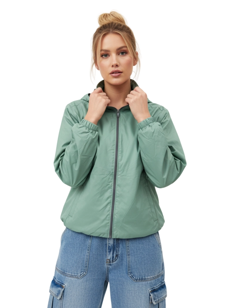 CORTAVIENTOS IMPERMEABLE MUJER FORRO - 1