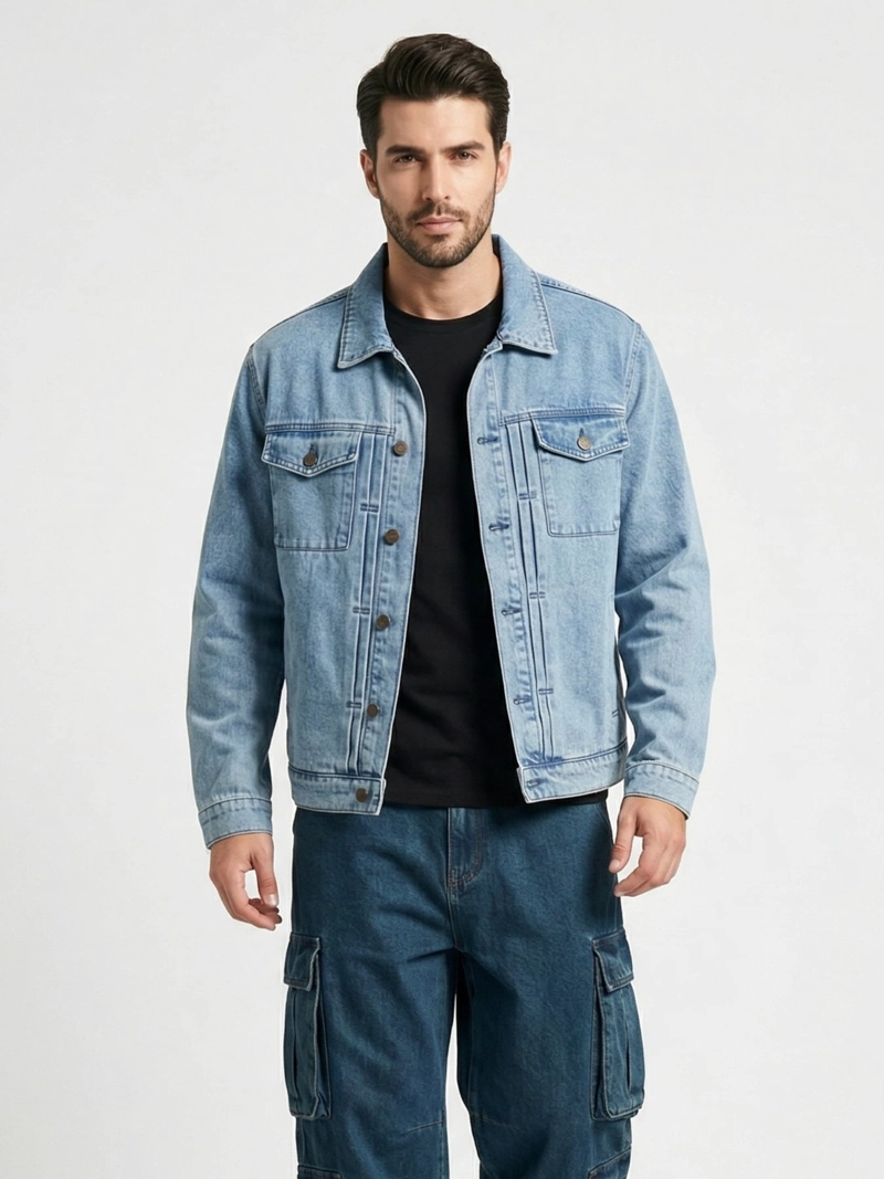 CHAQUETA MEZCLILLA DENIM HOMBRE NEW FRENCH - 1