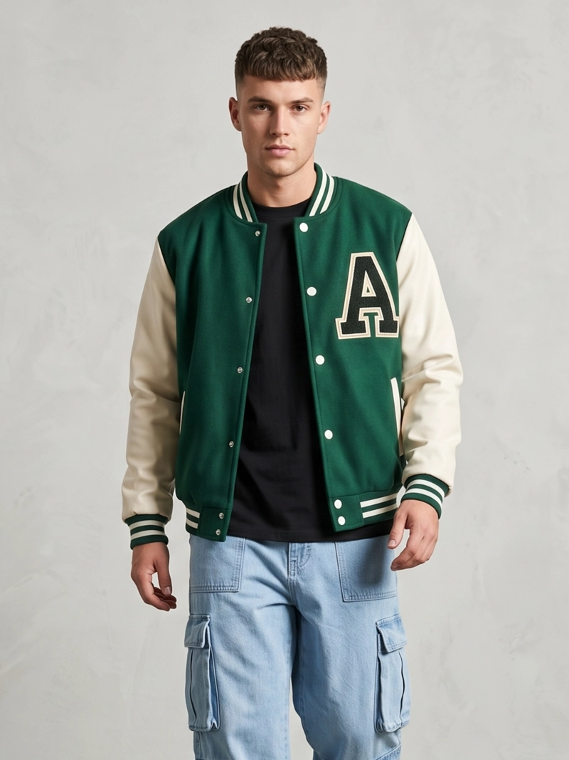 CHAQUETA POLERON UNIVERSITARIA HOMBRE NIGERIA - 1