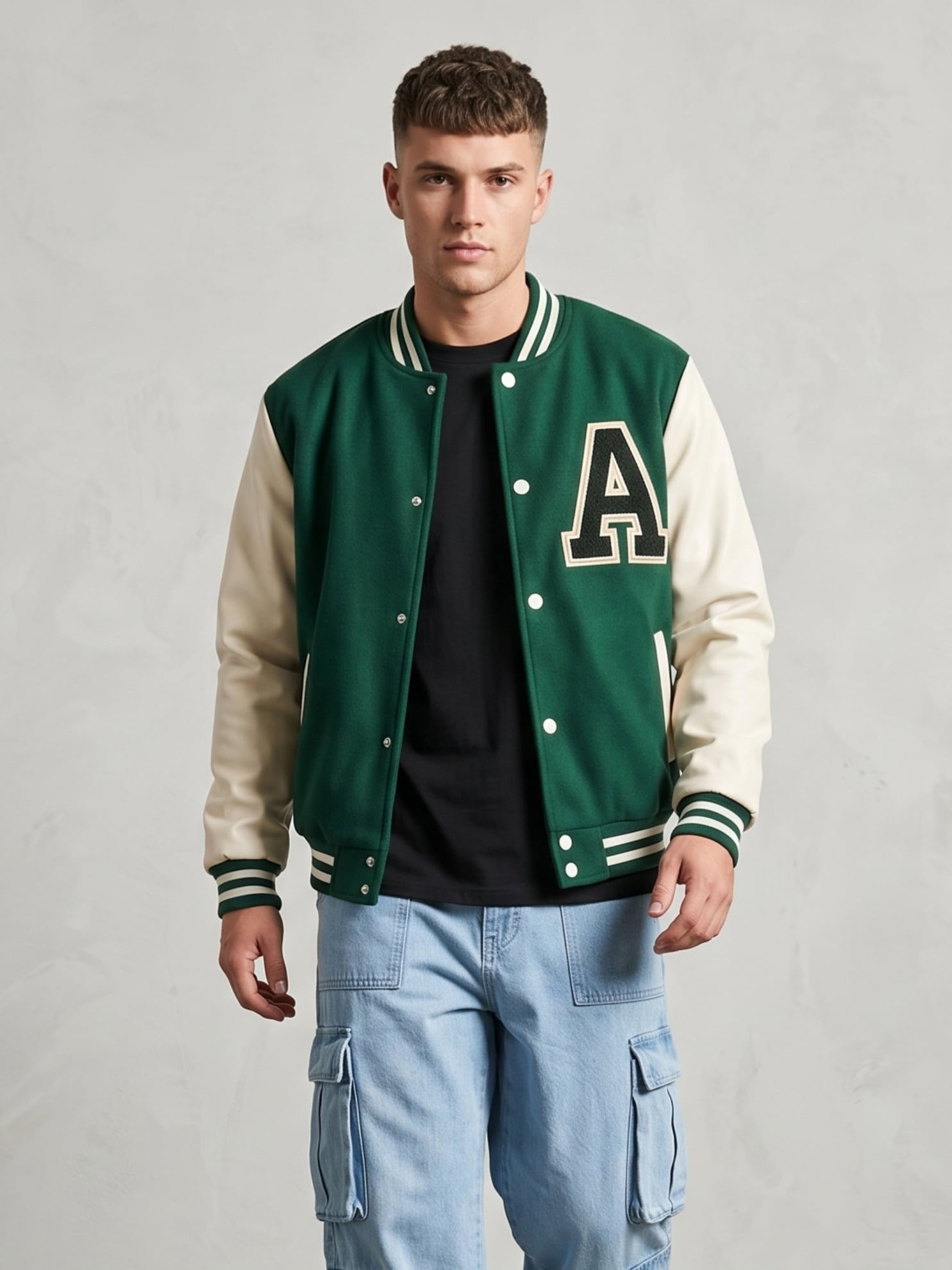 CHAQUETA POLERON UNIVERSITARIA HOMBRE NIGERIA - 1