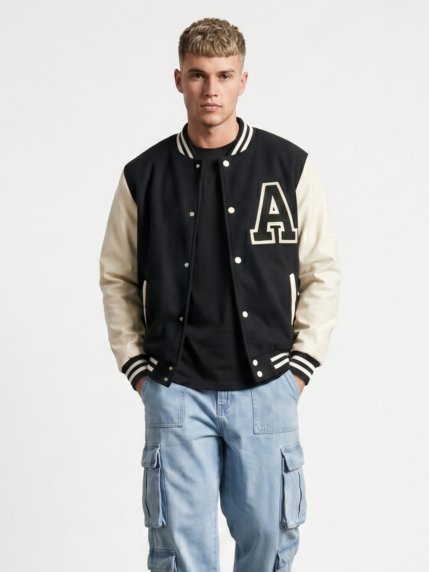 CHAQUETA POLERON UNIVERSITARIA HOMBRE NIGERIA - 1