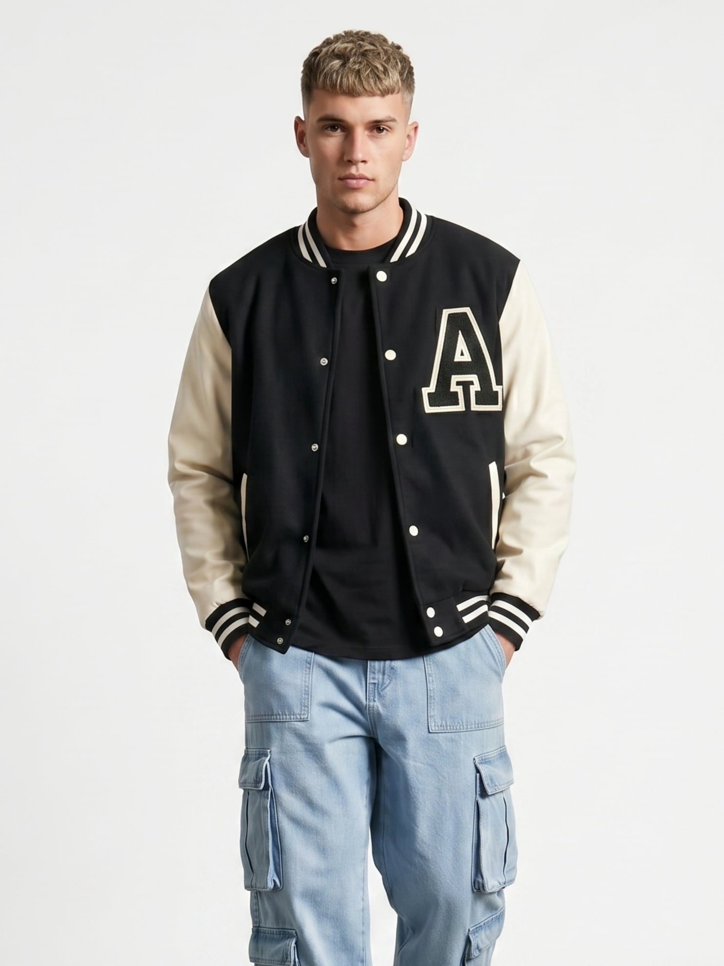 CHAQUETA POLERON UNIVERSITARIA HOMBRE NIGERIA - 1