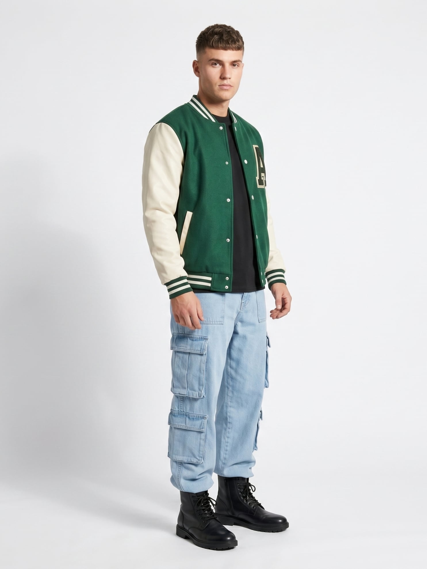 CHAQUETA POLERON UNIVERSITARIA HOMBRE NIGERIA - 2