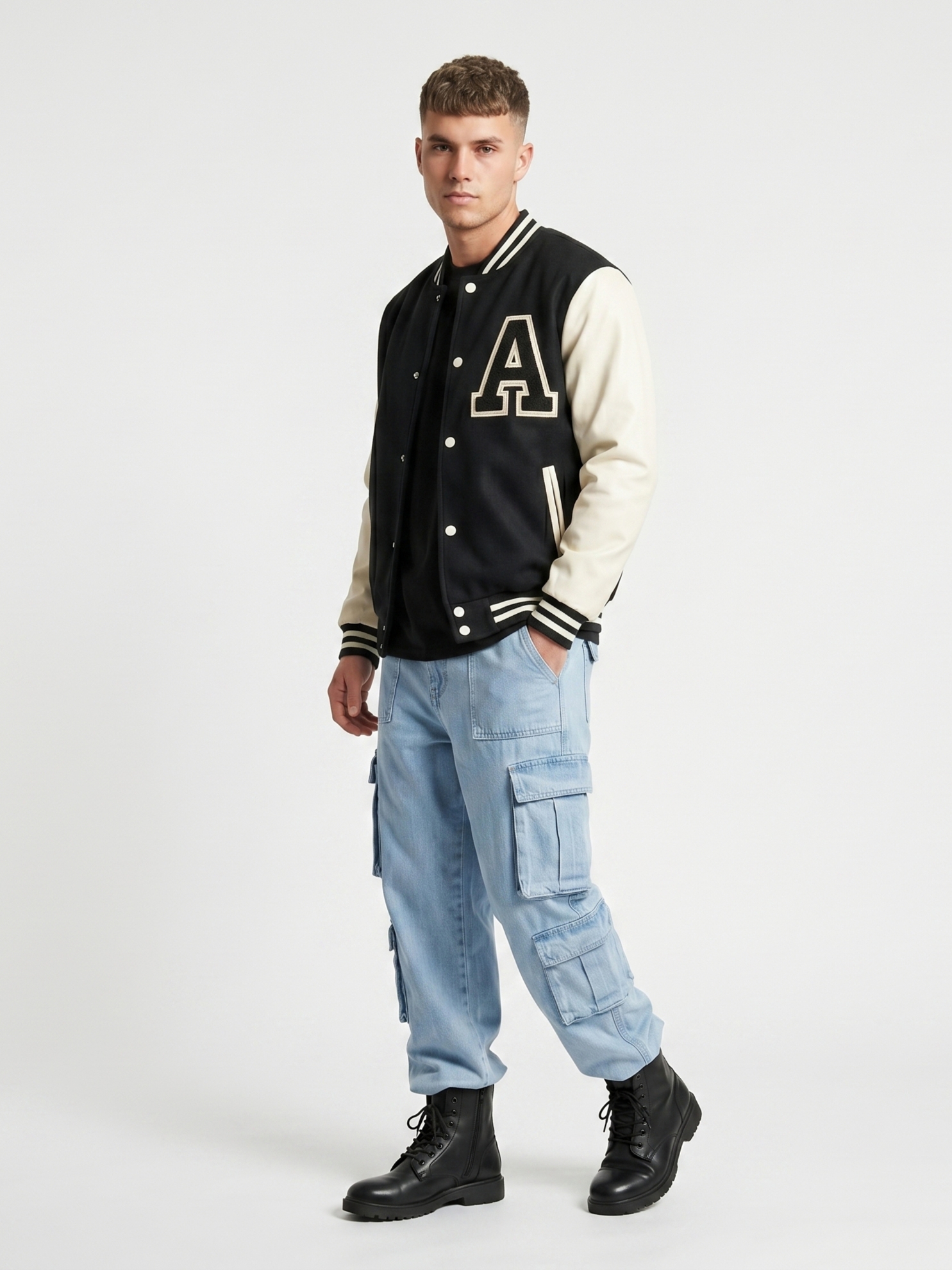 CHAQUETA POLERON UNIVERSITARIA HOMBRE NIGERIA - 2