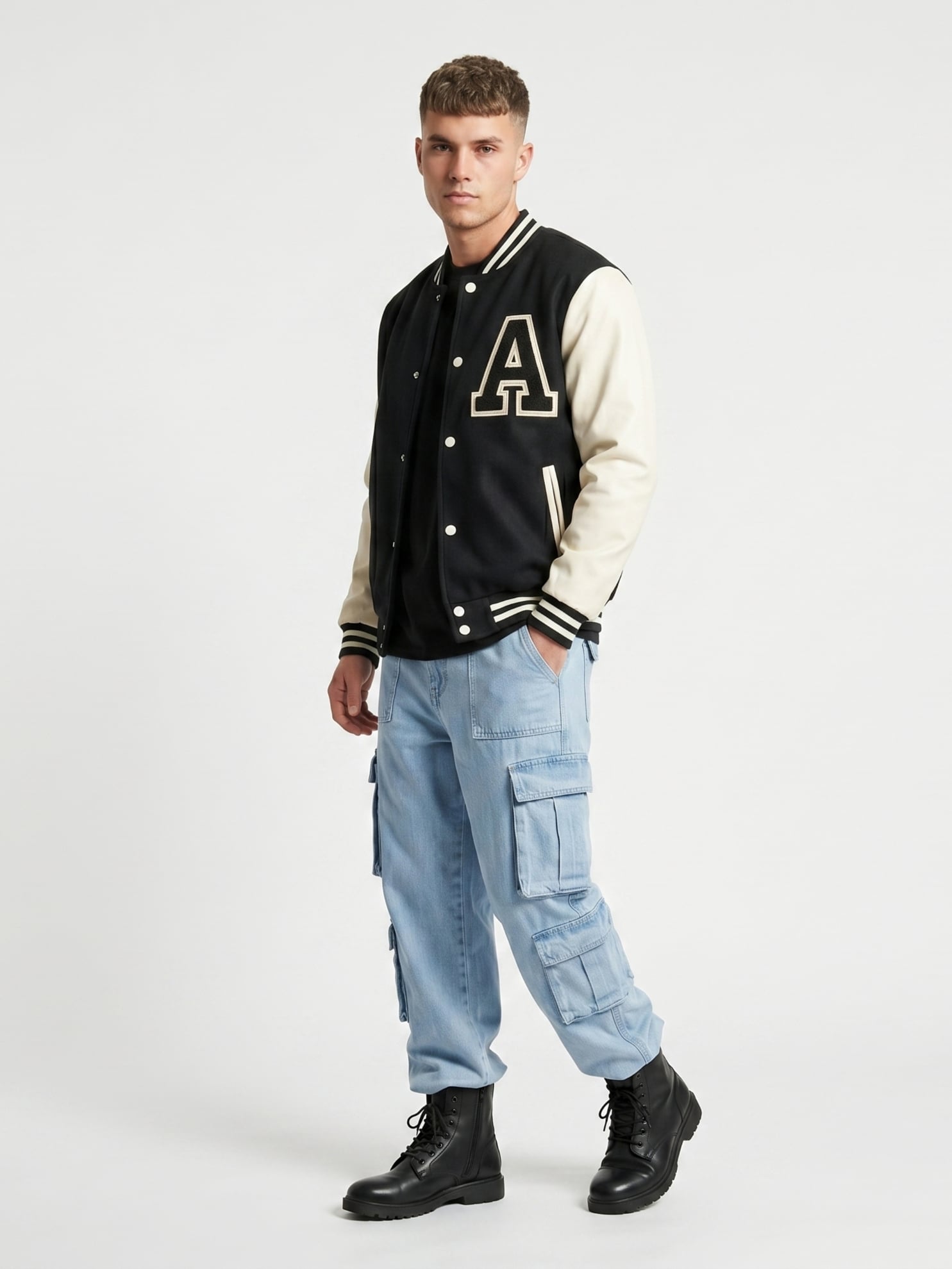 CHAQUETA POLERON UNIVERSITARIA HOMBRE NIGERIA - 2