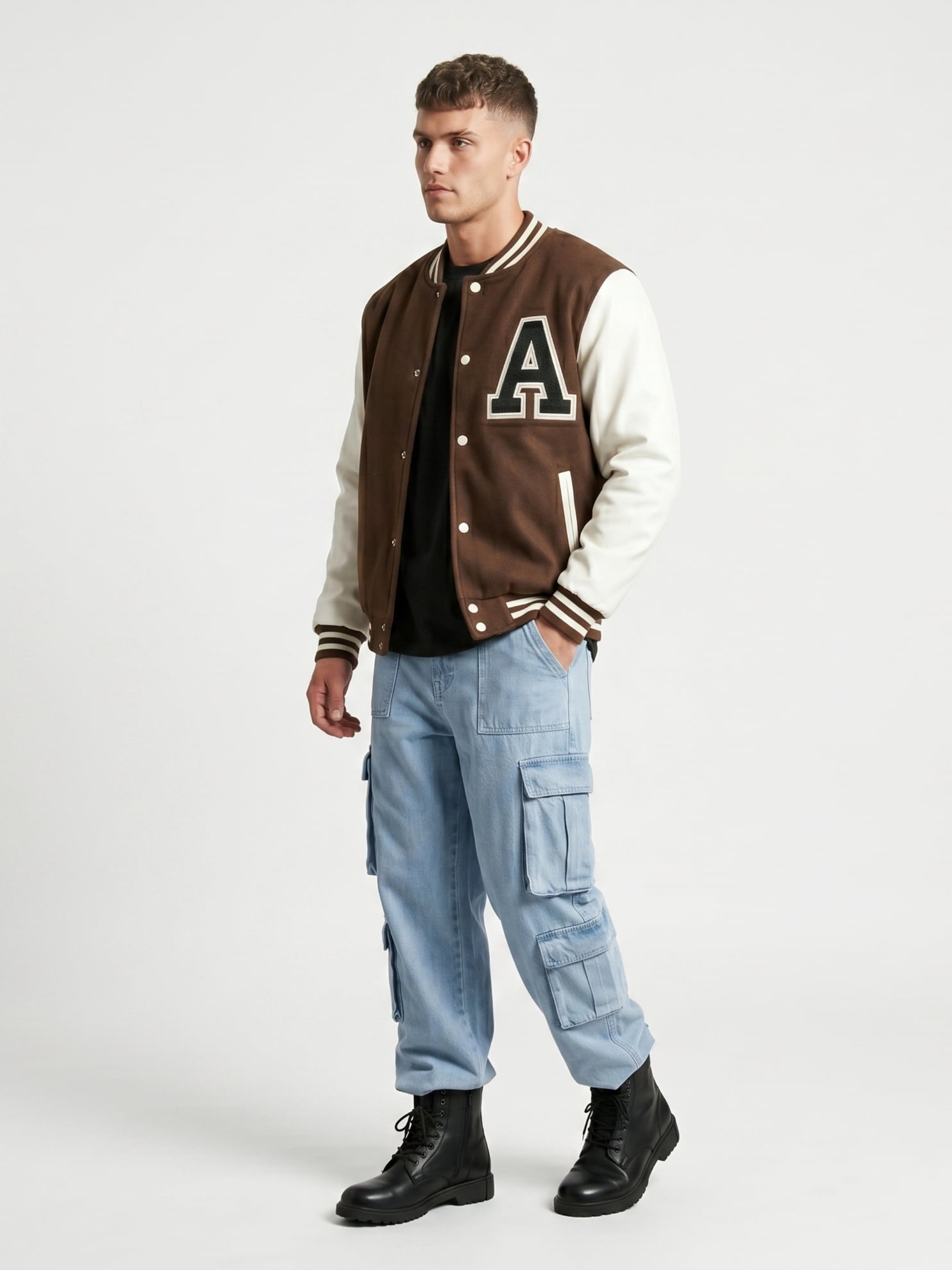 CHAQUETA POLERON UNIVERSITARIA HOMBRE NIGERIA - 2
