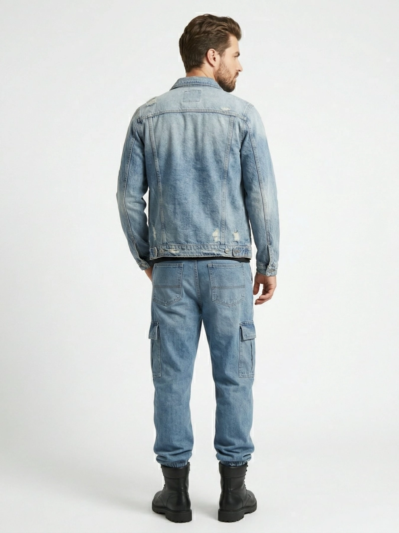 CHAQUETA MEZCLILLA DESTROYED HOMBRE SLIM - 3