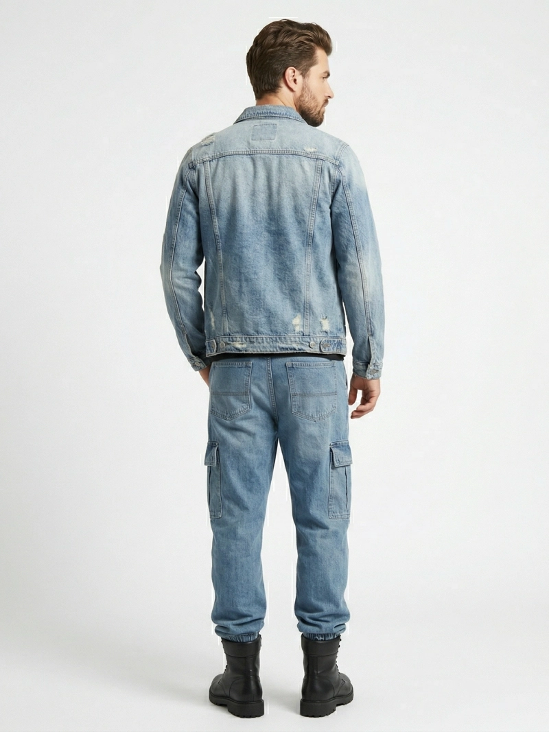 CHAQUETA MEZCLILLA DESTROYED HOMBRE SLIM - 3