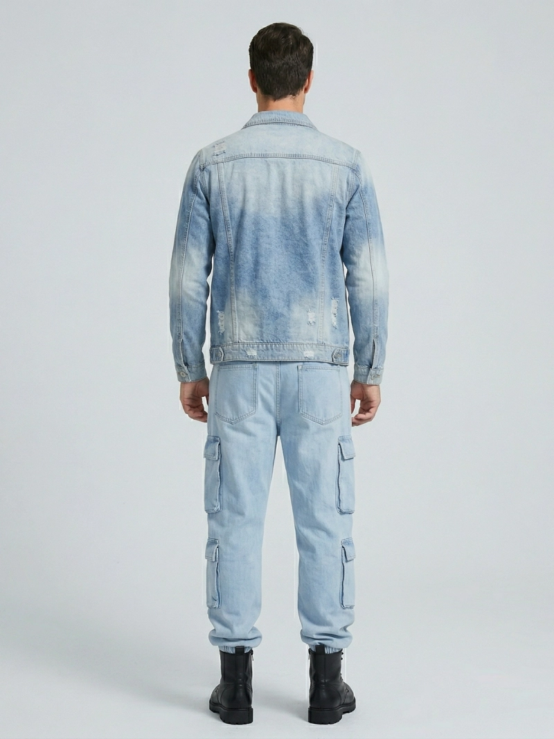 CHAQUETA MEZCLILLA DESTROYED HOMBRE SLIM - 3