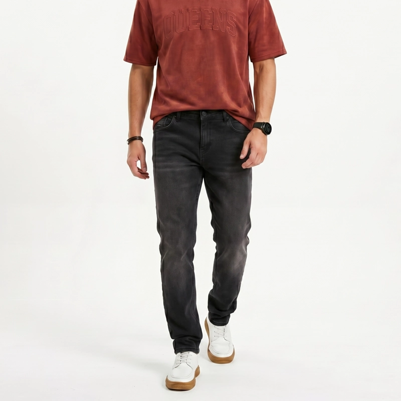 PANTALON JEANS SKINNY FORRO INTERNO HOMBRE - 1