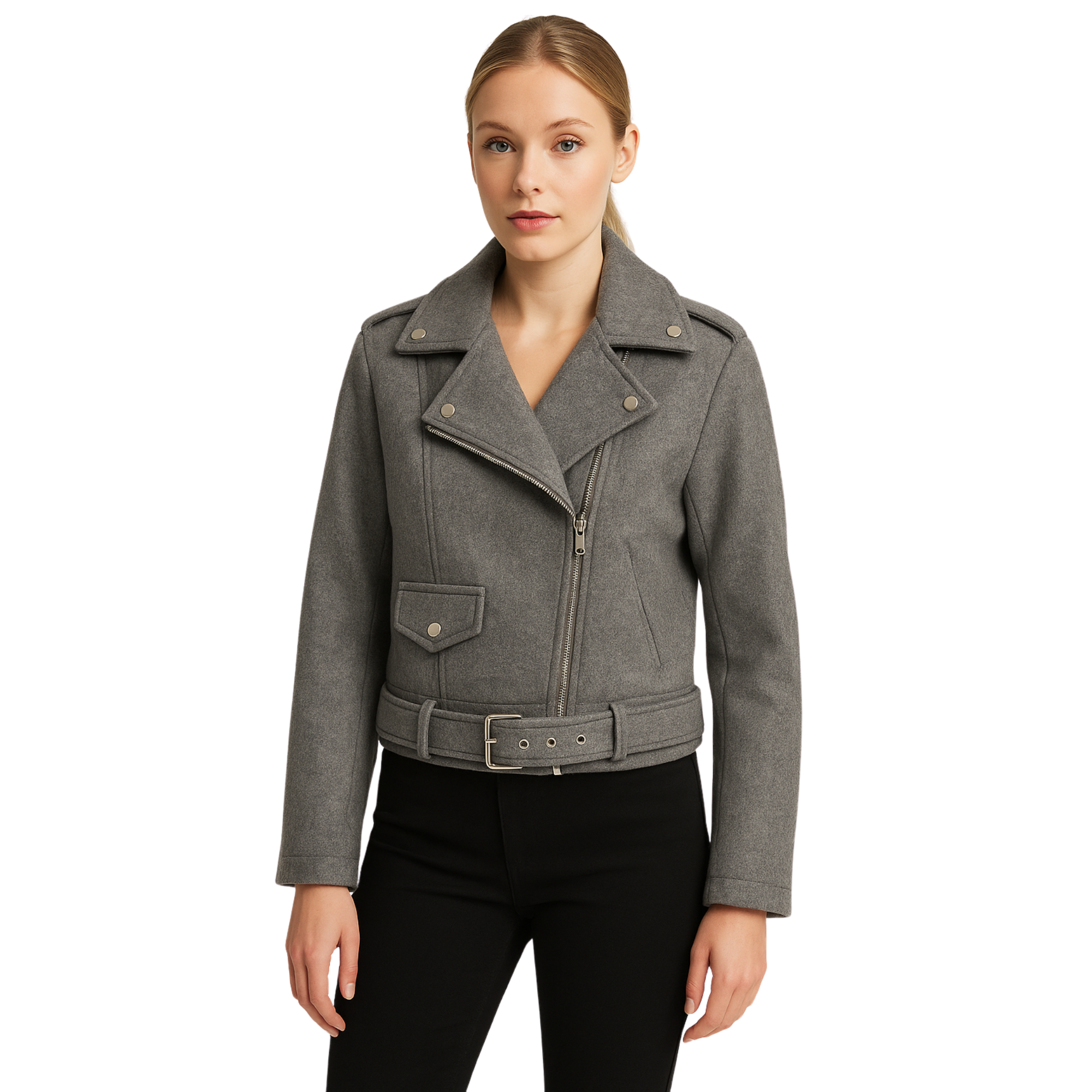CHAQUETA SIENA LANA GRUESA AVIADORA MUJER - 1
