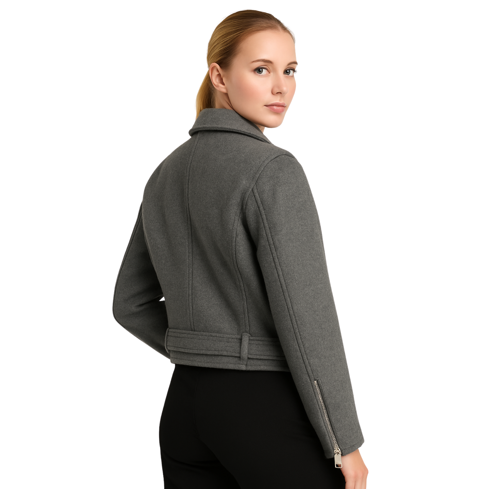 CHAQUETA SIENA LANA GRUESA AVIADORA MUJER - 2