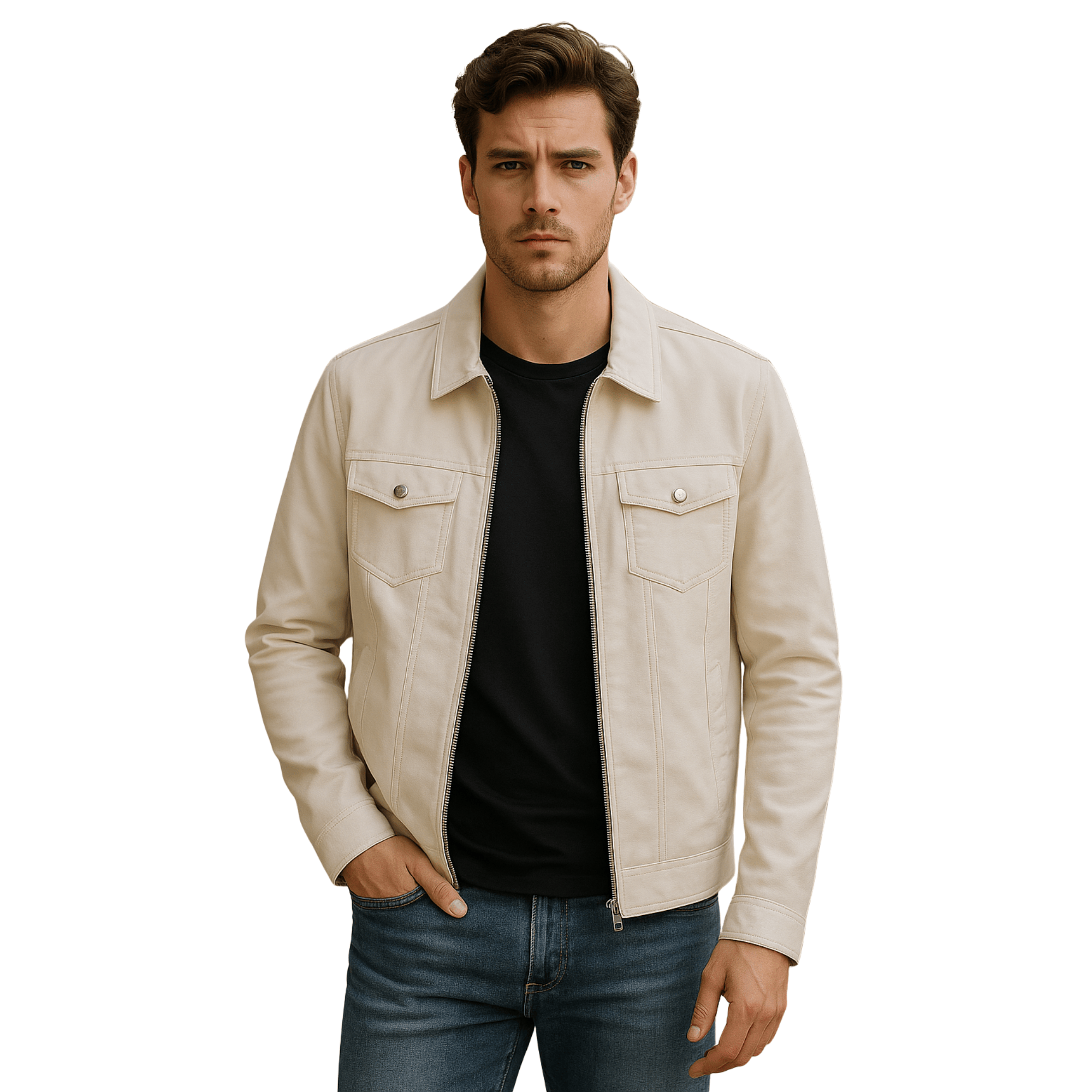 CHAQUETA ECOCUERO CLASICA HOMBRE VERONA - 1