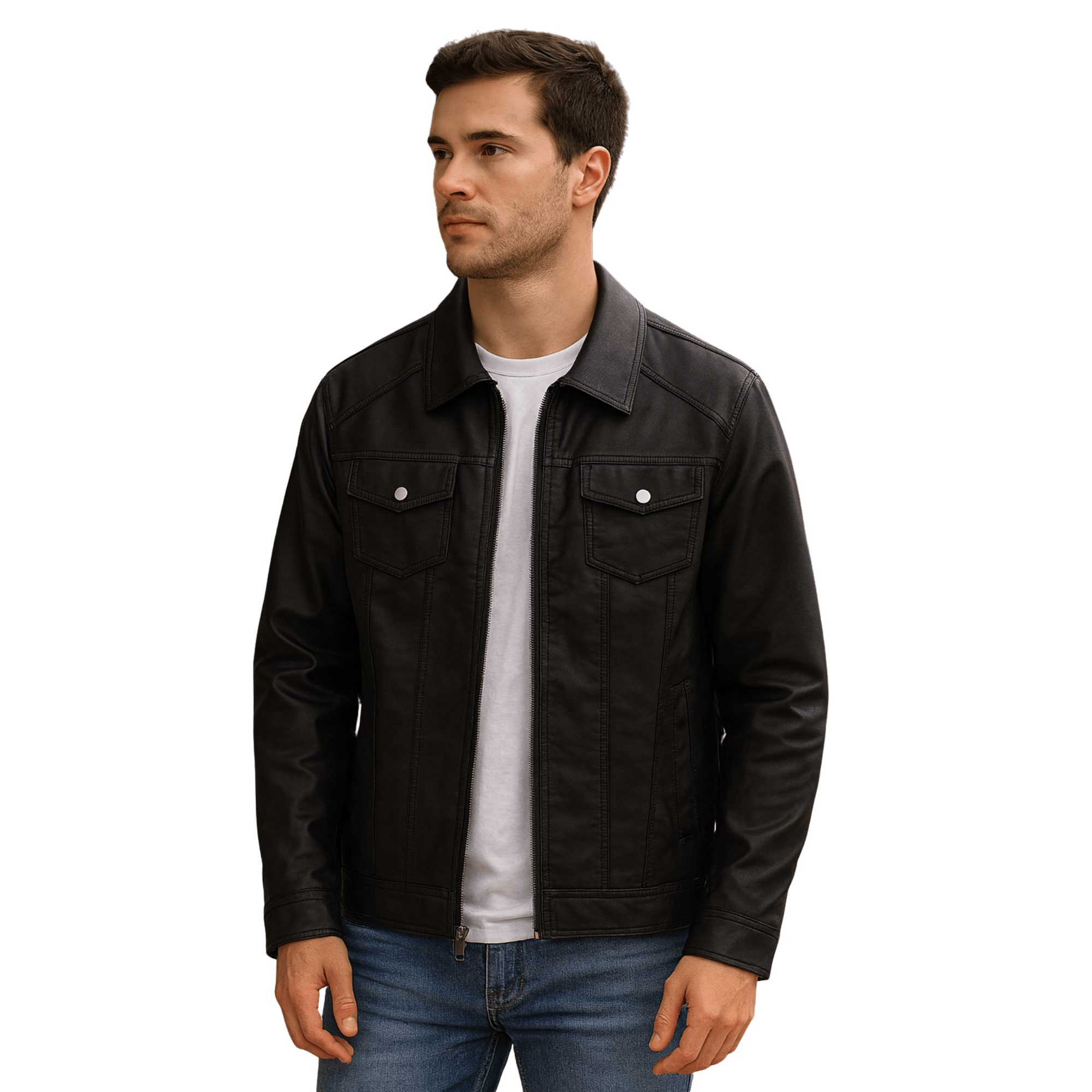 CHAQUETA ECOCUERO CLASICA HOMBRE VERONA - 1