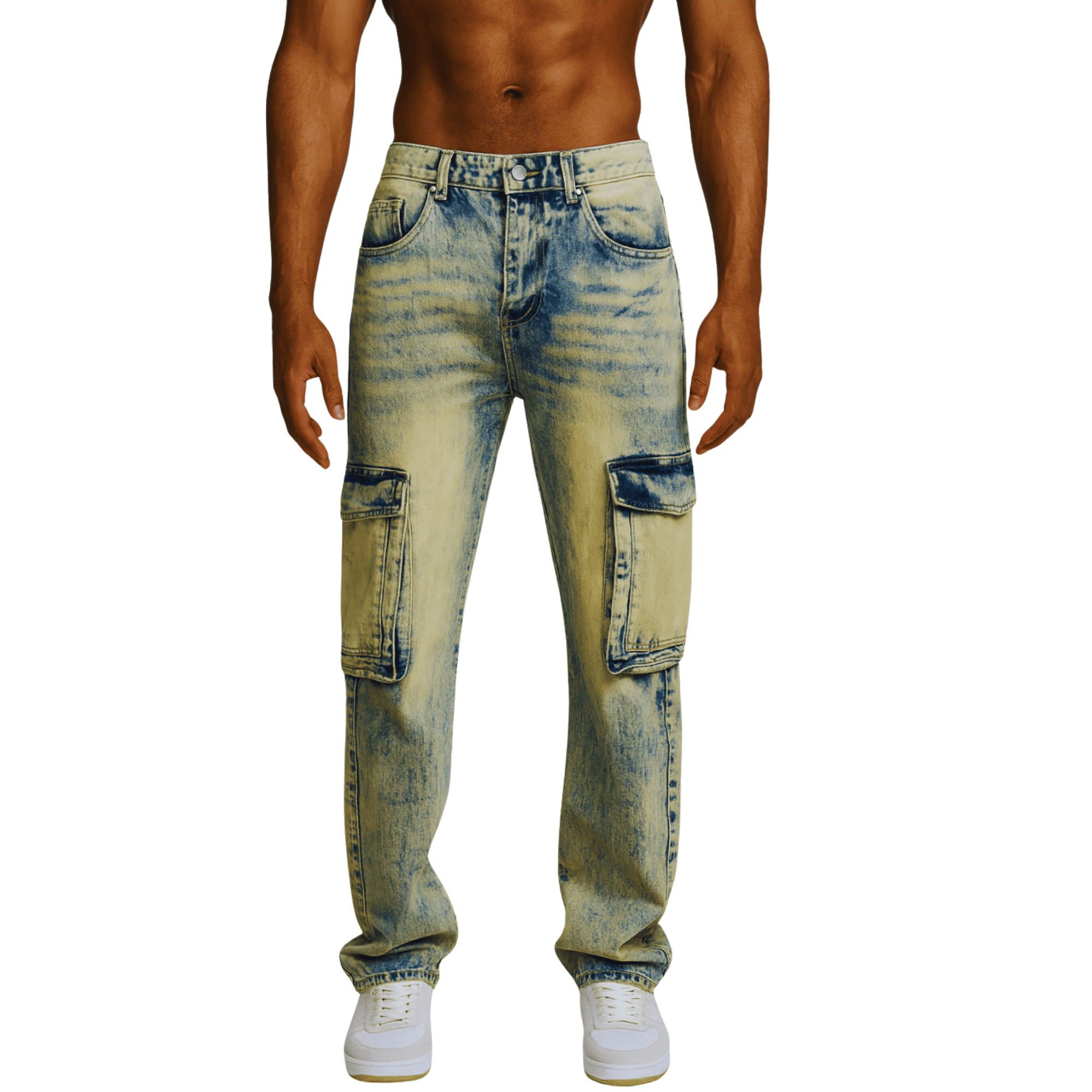 PANTALON CARGO ACID WASH HOMBRE SPAIN - 2