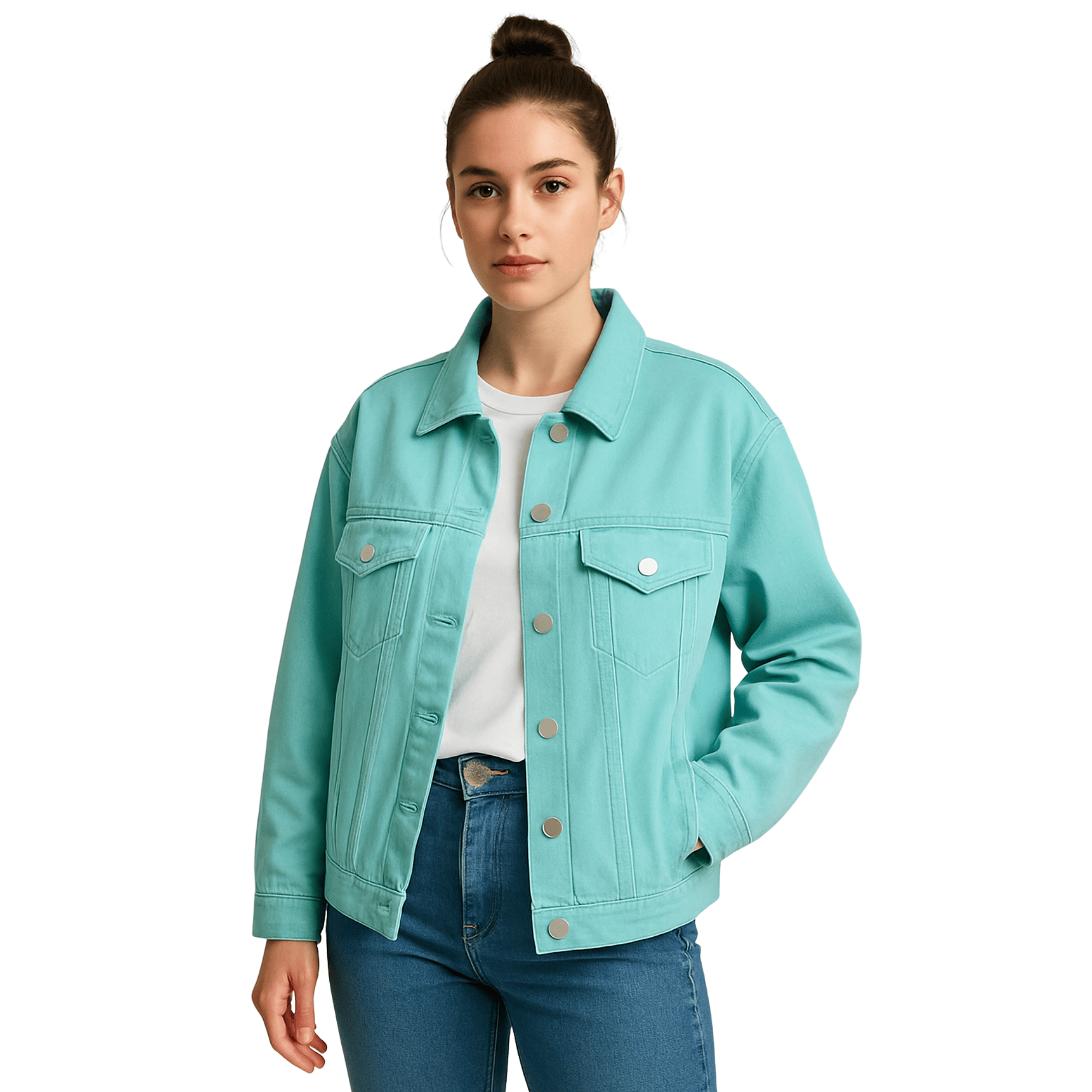 CHAQUETA MEZCLILLA OVERSIZE MUJER RUMANIA - 1