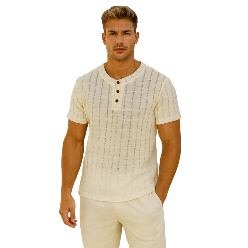 POLERA TEJIDA VERANO HOMBRE JC - 1