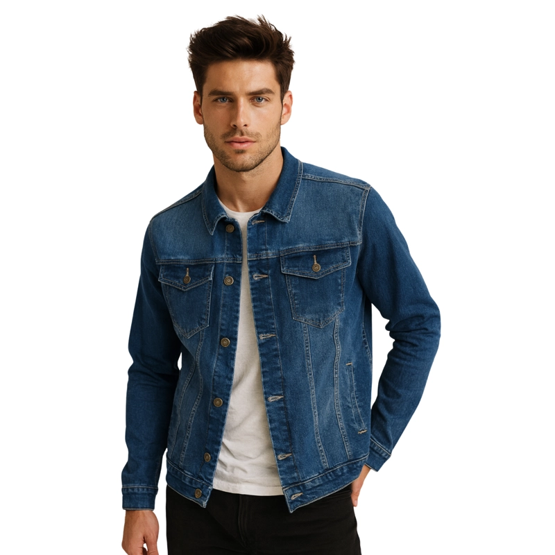 CHAQUETA MEZCLILLA CLASICA HOMBRE - 1
