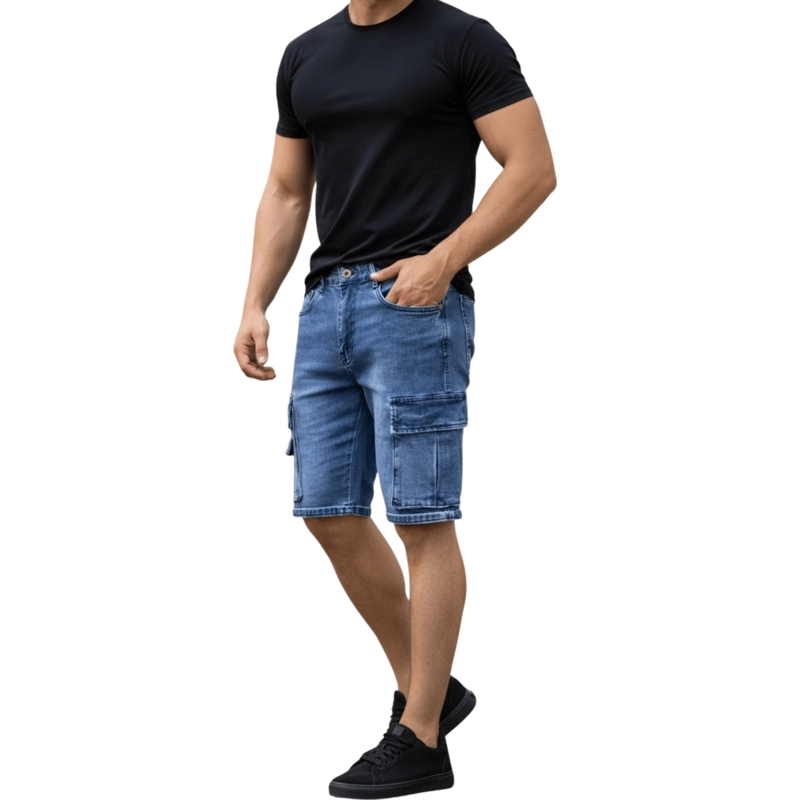 SHORT JEANS CARGO HOMBRE ROMEO - 2