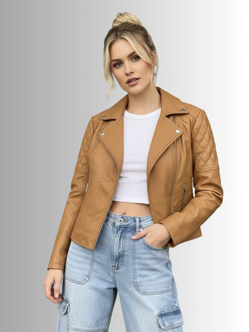 CHAQUETA ECOCUERO AVIADORA MUJER ATENEA - 1