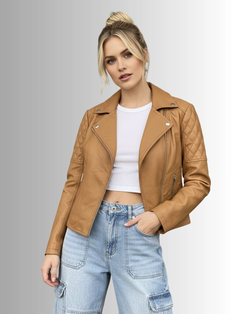 CHAQUETA ECOCUERO AVIADORA MUJER ATENEA - 1