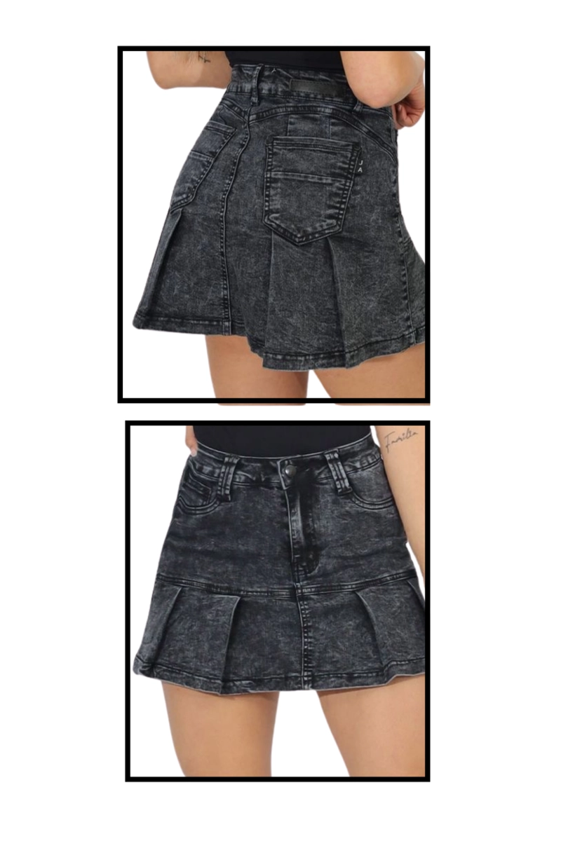 FALDA JEANS CON SHORT MUJER ROSE - 2