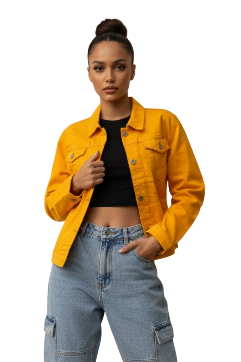 CHAQUETA MEZCLILLA DENIM MUJER - 1