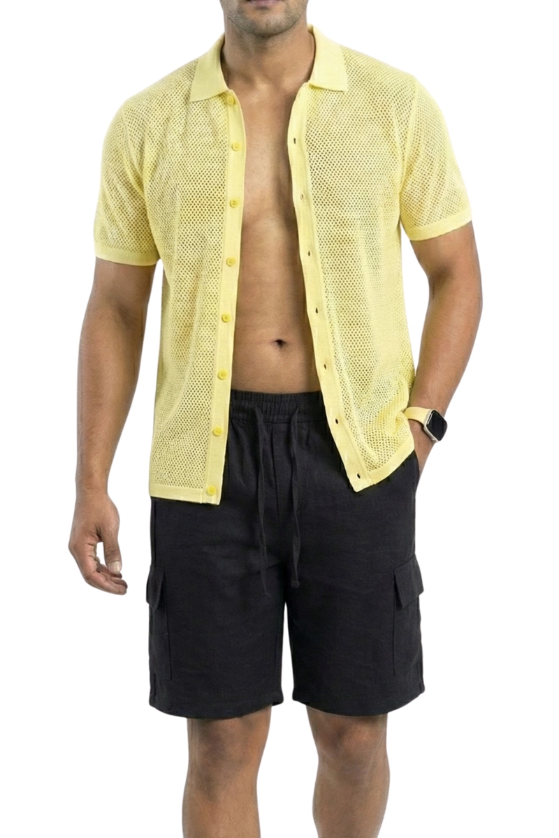 SHORT FRESCO LINO GRUESO CARGO HOMBRE - 1
