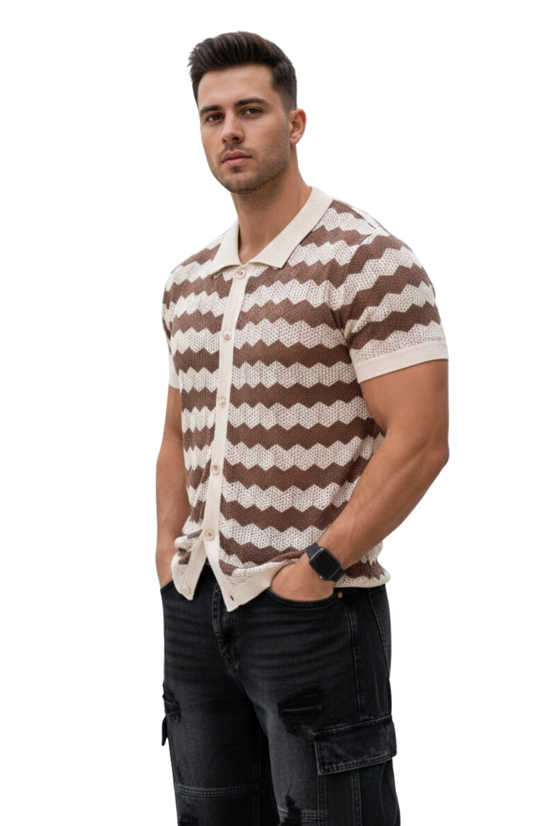 CAMISA TEJIDA HOMBRE WAVE - 1