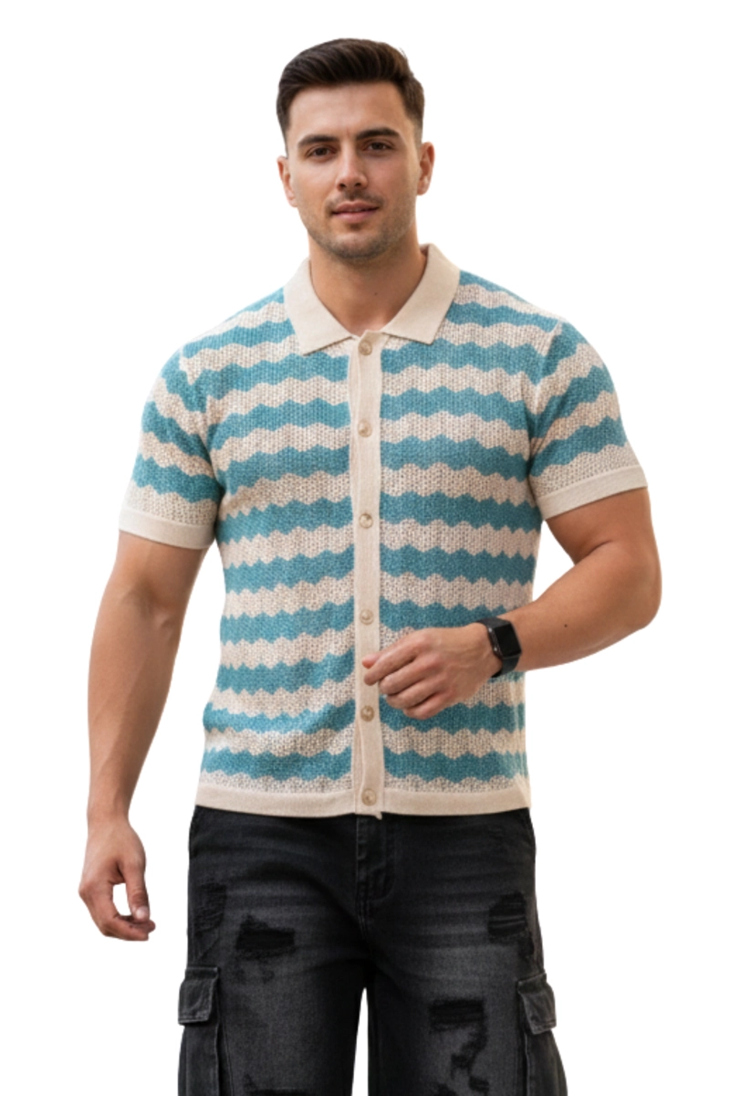 CAMISA TEJIDA HOMBRE WAVE - 1