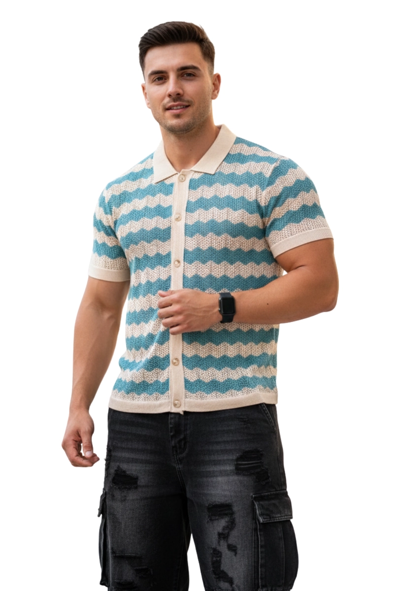 CAMISA TEJIDA HOMBRE WAVE - 2