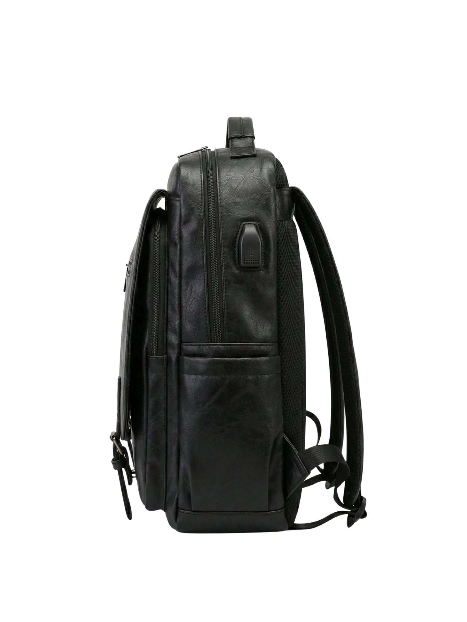 MOCHILA URBANA UNISEX ECOCUERO VINTAGE PUERTO USB ARES - 2