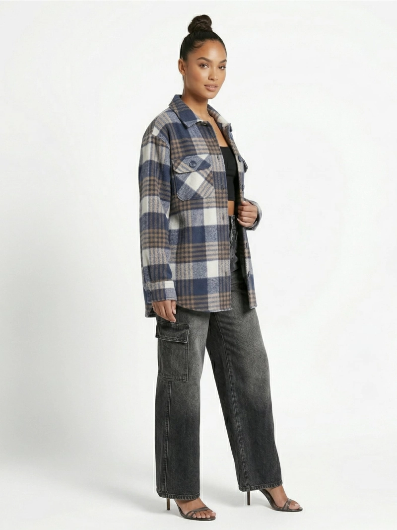 CAMISA LEÑADORA OVERSIZE MUJER REBECCA - 2