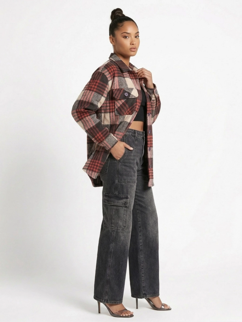 CAMISA LEÑADORA OVERSIZE MUJER REBECCA - 2