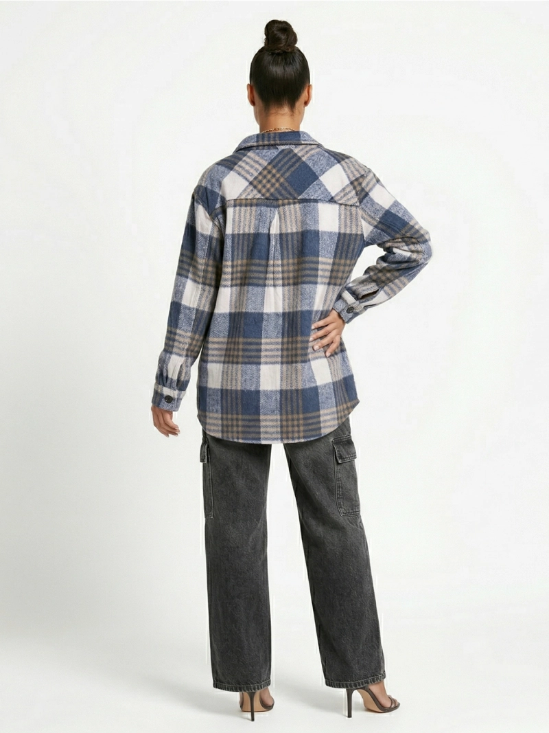 CAMISA LEÑADORA OVERSIZE MUJER REBECCA - 3