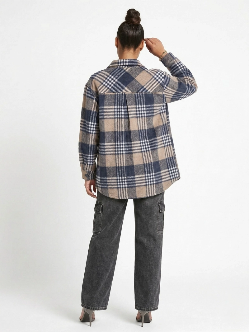 CAMISA LEÑADORA OVERSIZE MUJER REBECCA - 3