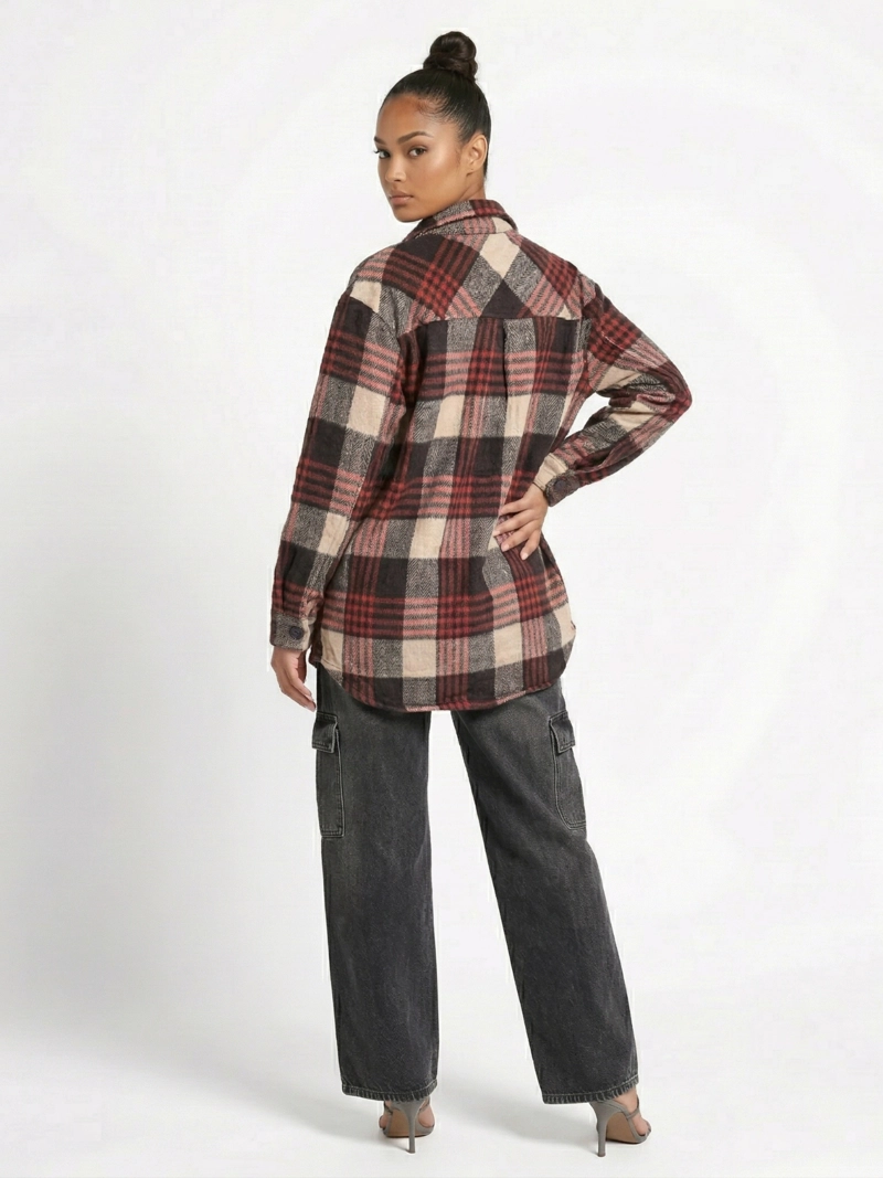 CAMISA LEÑADORA OVERSIZE MUJER REBECCA - 3