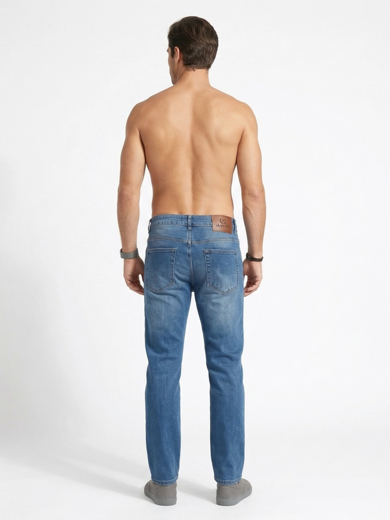 PANTALON JEANS RECTO FORRO INTERNO HOMBRE - 3