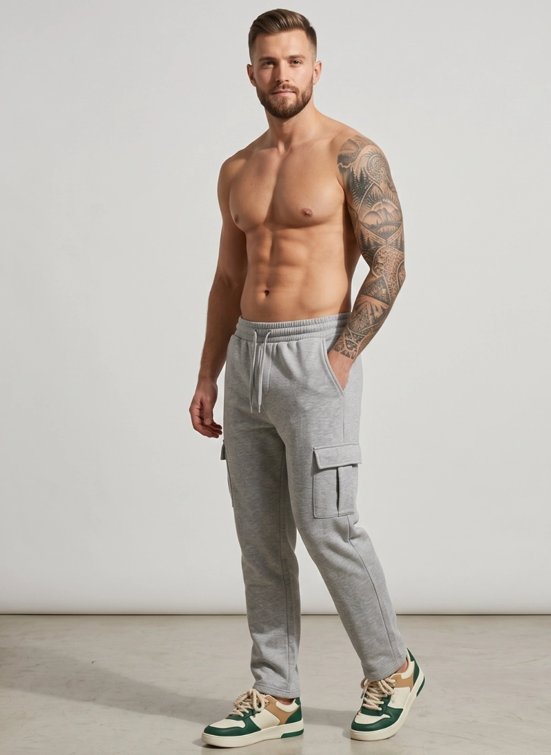 PANTALON BUZO CARGO FORRO POLAR HOMBRE - 2