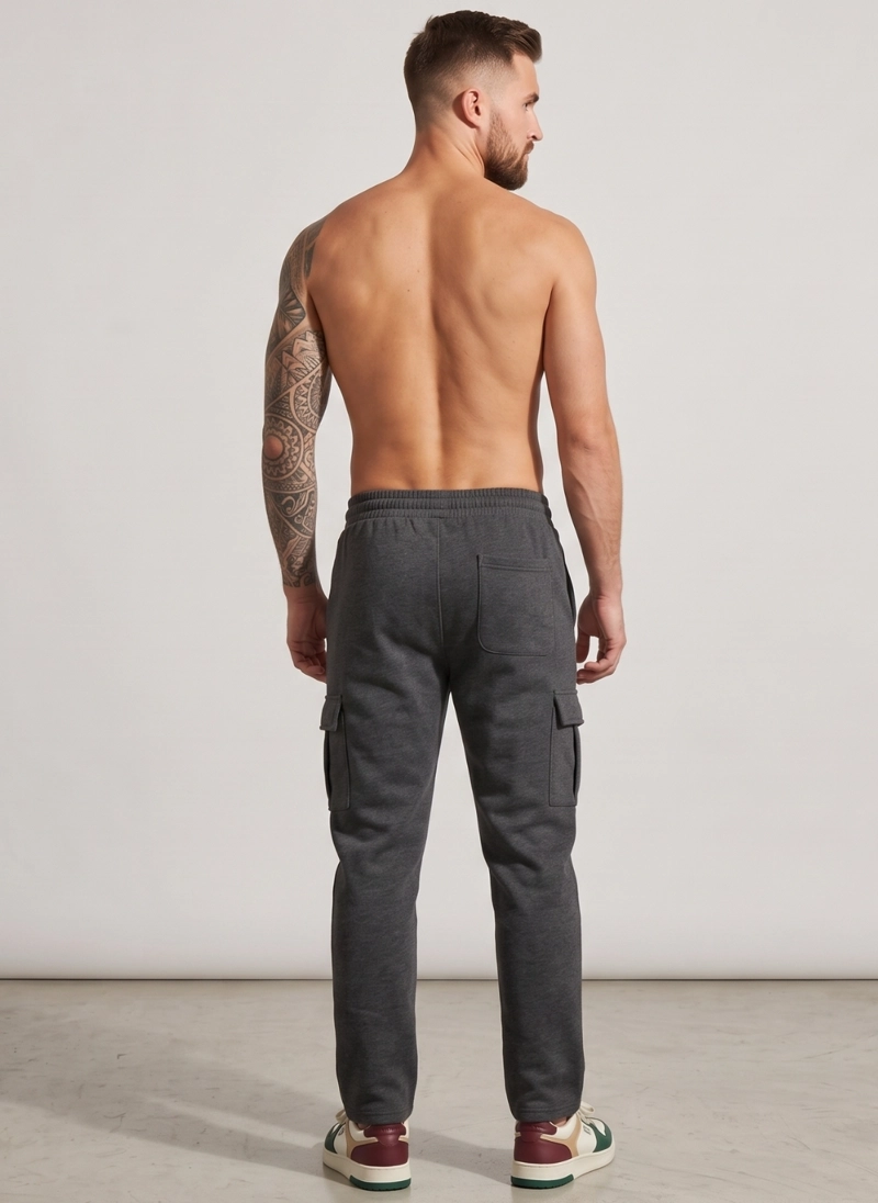 PANTALON BUZO CARGO FORRO POLAR HOMBRE - 3